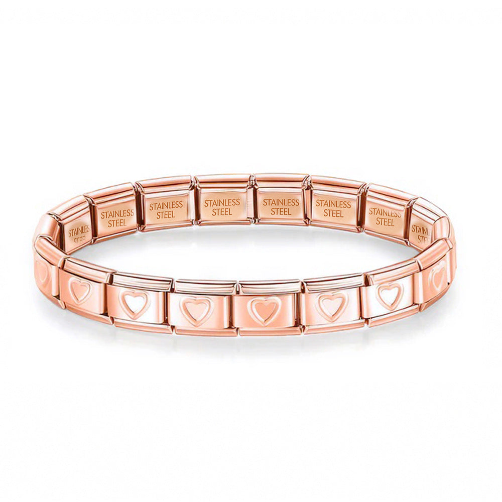 Wholesale Italian Modular Color Stainless Steel Elastic Bracelet