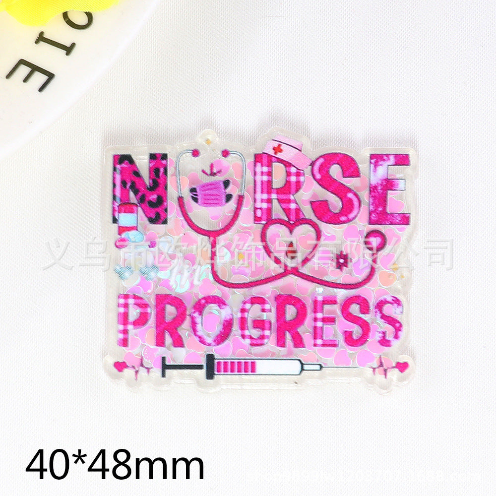 Wholesale 10pcs DIY Flatback Cartoon Christmas Snowman Acrylic Flatback Badge Reels Retractable Keychain DIY Accessories