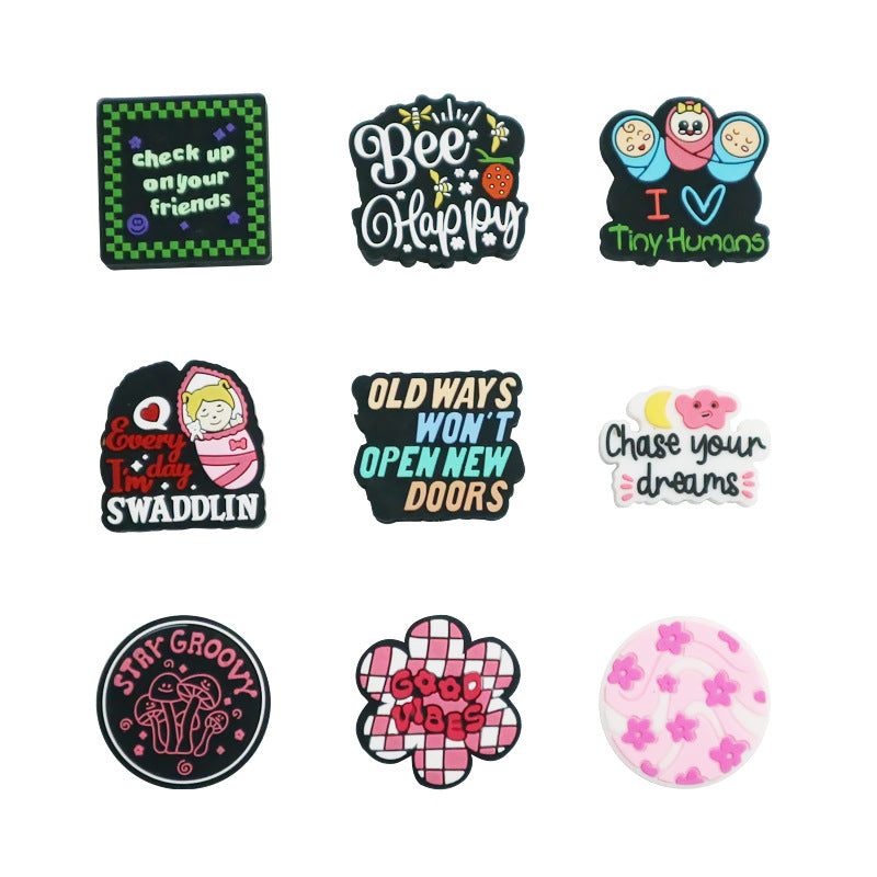 Wholesale 10pcs Cartoon Letter Series Focal Beads DIY Bead Accessories