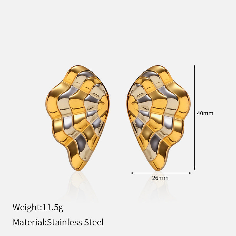 Wholesale  Luxury Geometric Shape Stainless Steel Earrings