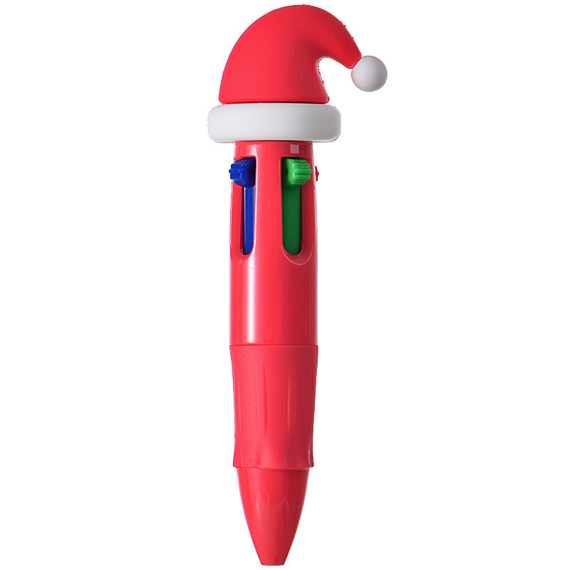 Wholesale Cute cartoon Christmas four-color ballpoint pen