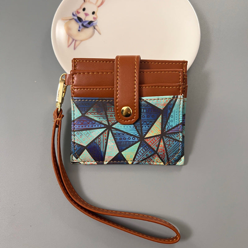 Wholesale Chic Ethnic Style Card Holder Compact Ultra-Thin Multiple Slots Boutique Resale Accessory