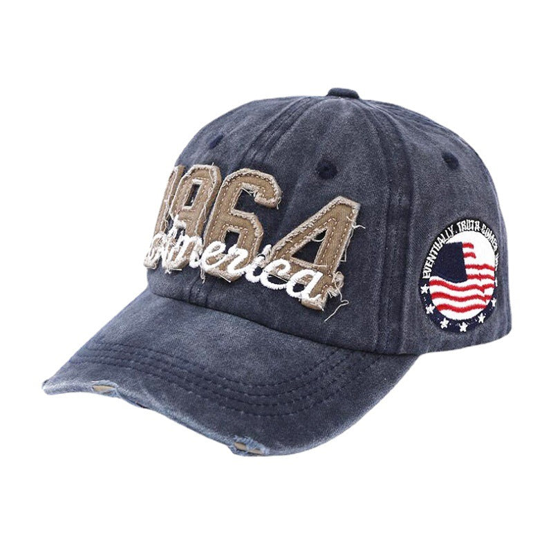 Wholesale washed hat 1964 embroidered  baseball cap