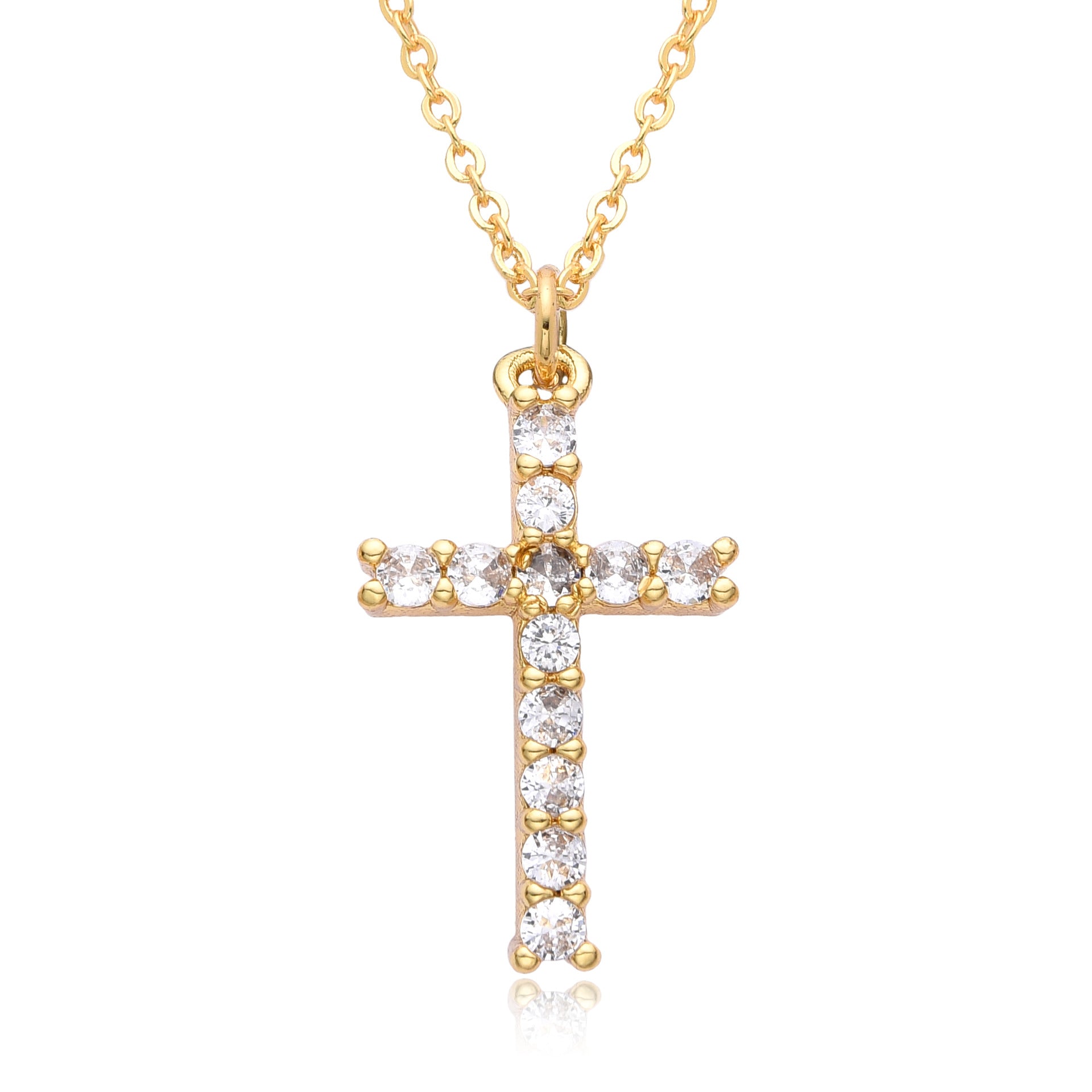 Wholesale  fashion Cross micro-inlaid necklace