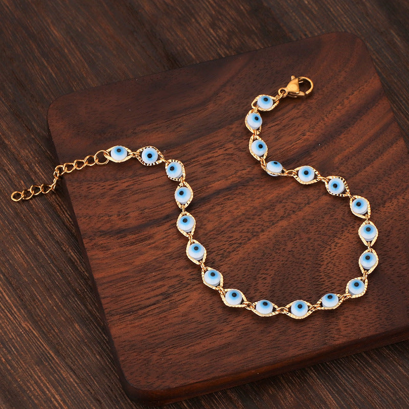 Wholesale Copper eye-shaped element bead bracelet