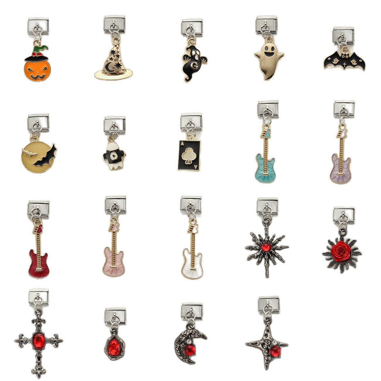 Wholesale Dark Style  Series Pendant Stainless Steel DIY Bracelet Accessories for Craft Supply and Gift