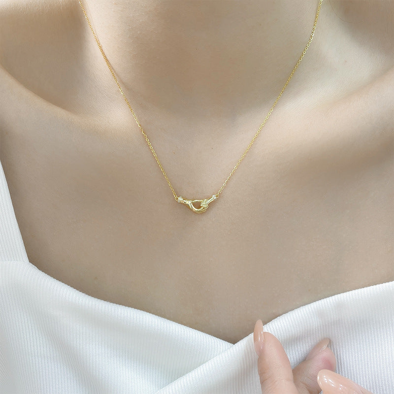 Wholesale Maternal Love Eternal Necklace Female S925 Sterling Silver Light Luxury Zircon Pendant Necklace