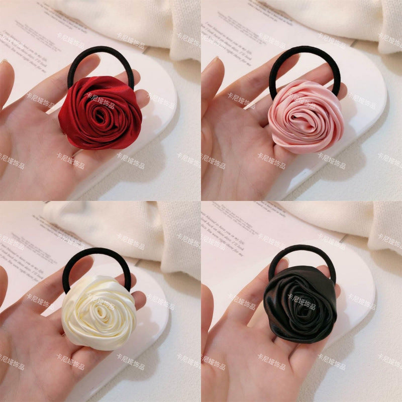 Wholesale Rose Satin Hair Tie