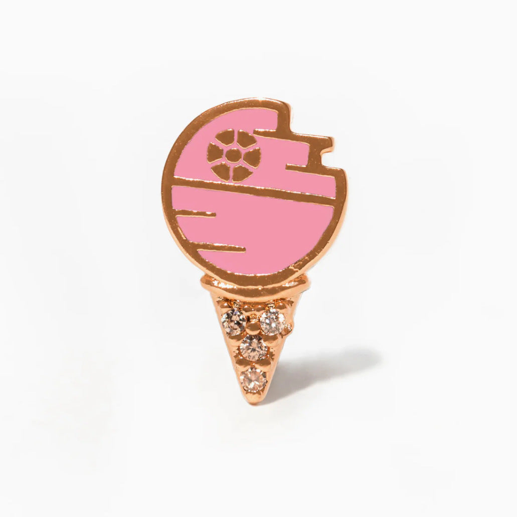 Wholesale Cute Oil Dripping Summer Cartoon Ice Cream Copper Plated 18K Gold Earrings ACC-ES-Xiny009
