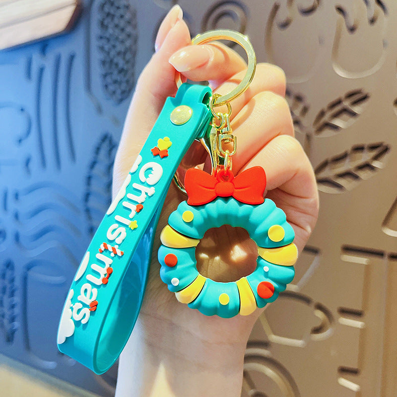 Wholesale Cartoon Christmas PVC Soft Keychain Creative Keychain ACC-KC-HangLi005