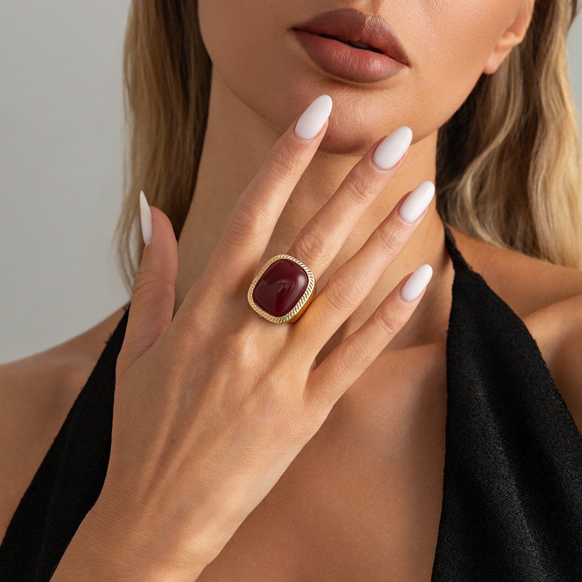 Wholesale Electroplated Metal Vintage Exaggerated Open Ring,  Boutique Resale