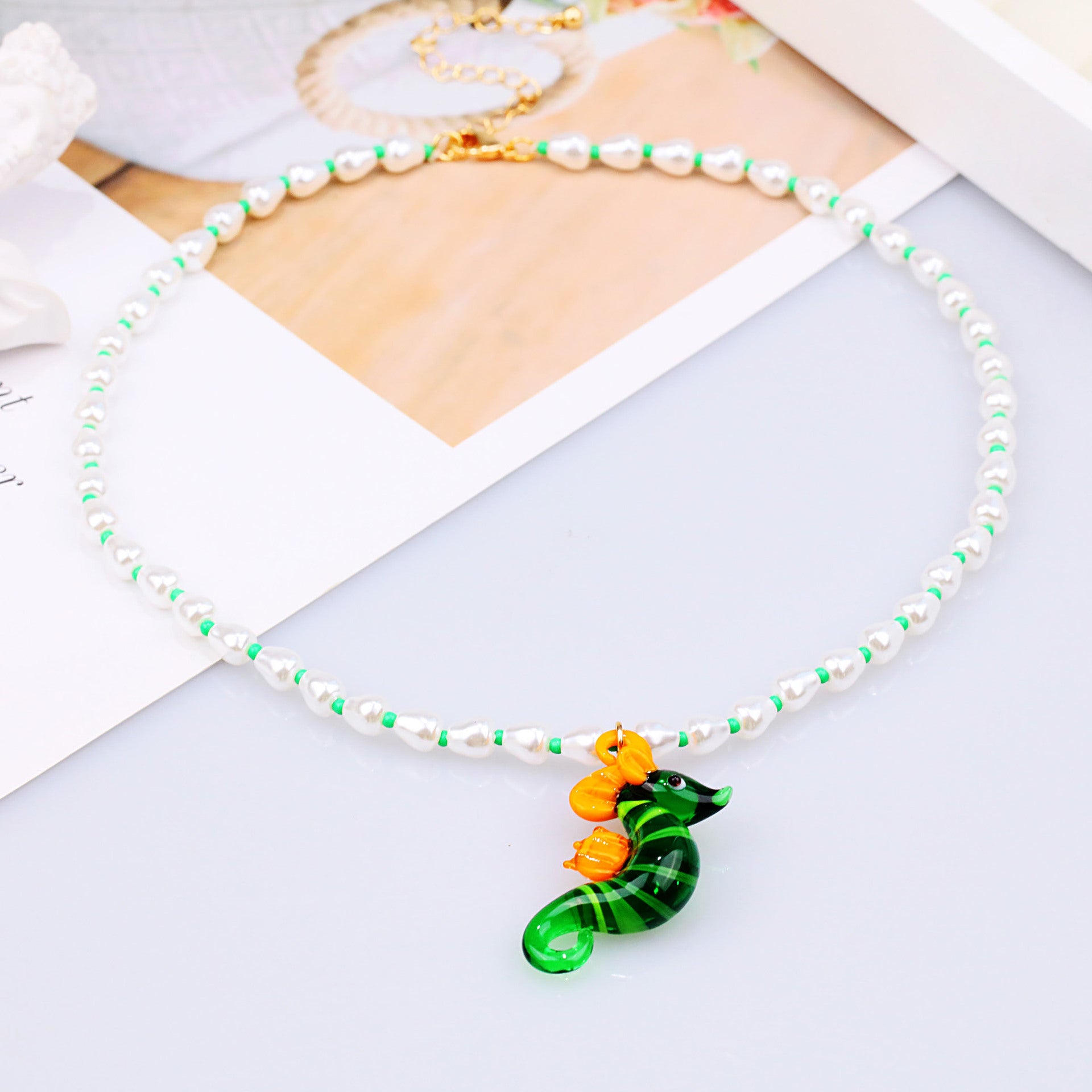 Wholesale  tropical marine fish pearl necklace