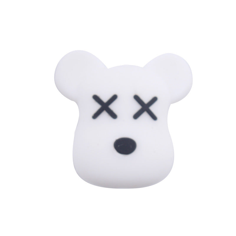 Wholesale 5pcs Silicone Bear Focal Beads ACC-BDS-GuangTian039