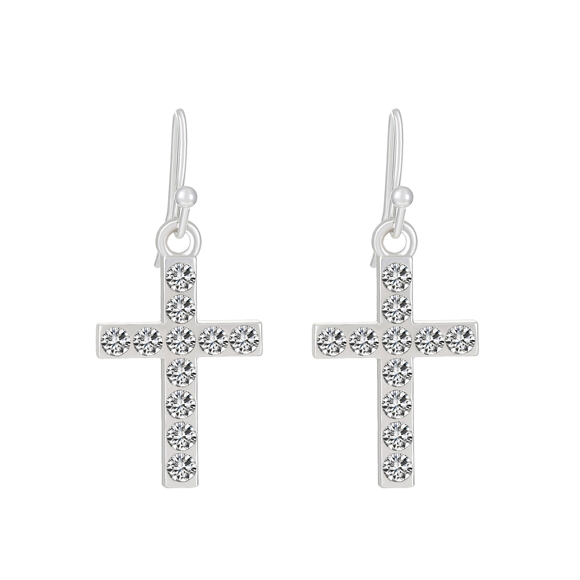 Wholesale Dark Diamond Cross Earrings