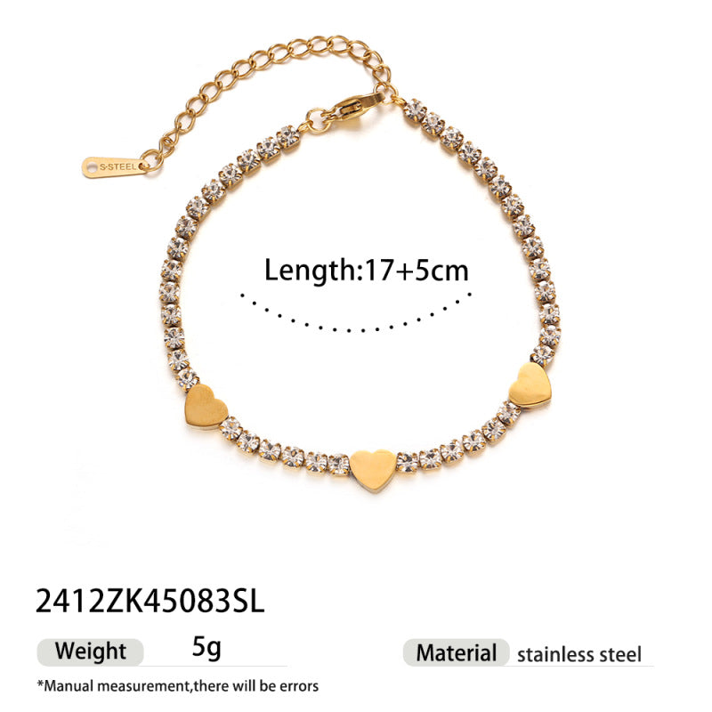Wholesale Ocean Themed Stainless Steel Women S Bracelet With Starfish Shell Pearl Heart Zircon Chic Fashion Accessory For Gift And Boutique Resale