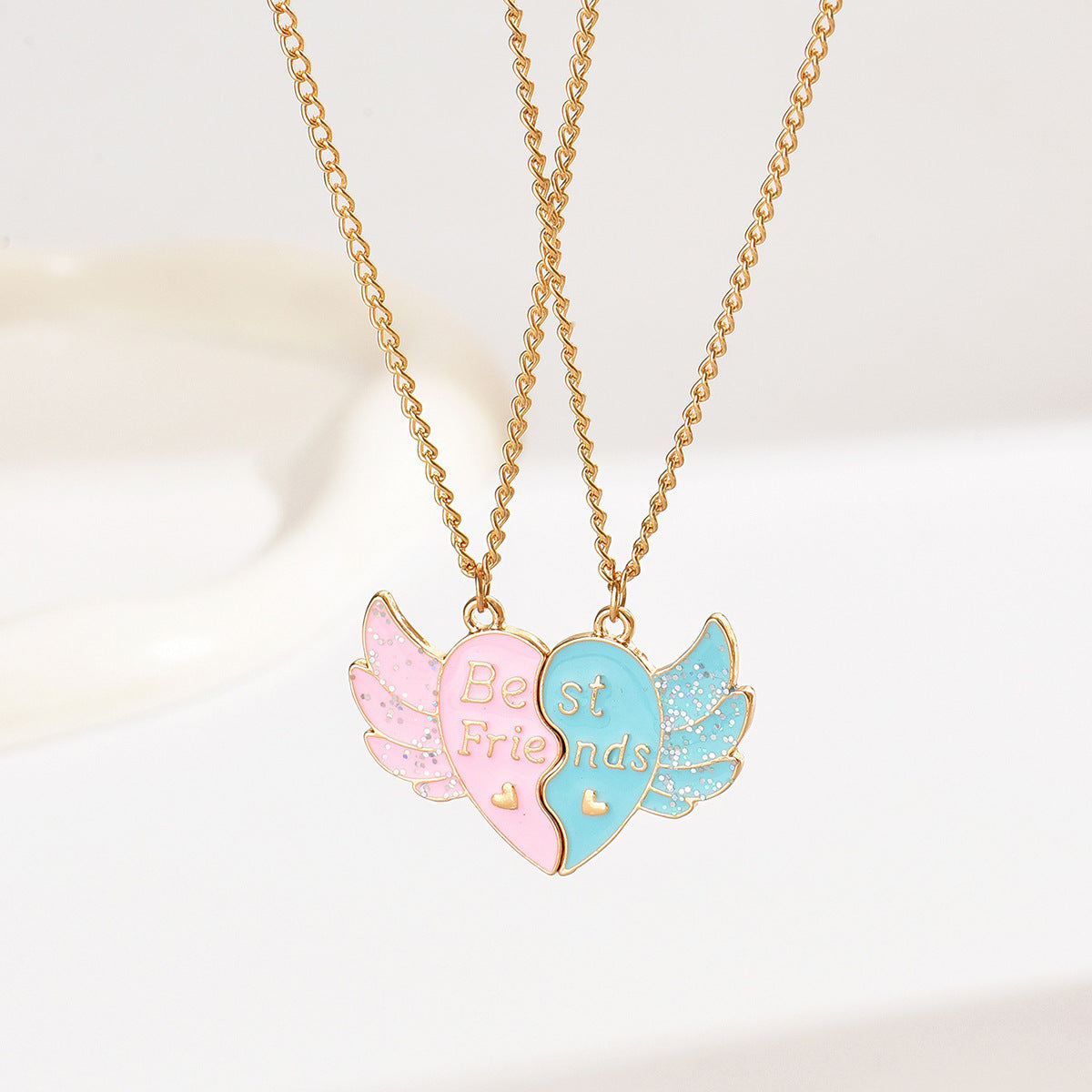 Wholesale  angel wings love necklace cartoon necklace