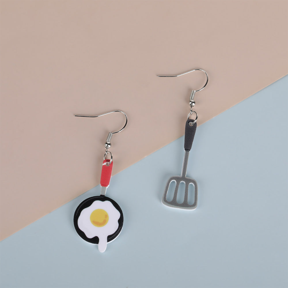 Wholesale  acrylic earrings  cartoon hamburger kitchen tableware modeling earrings