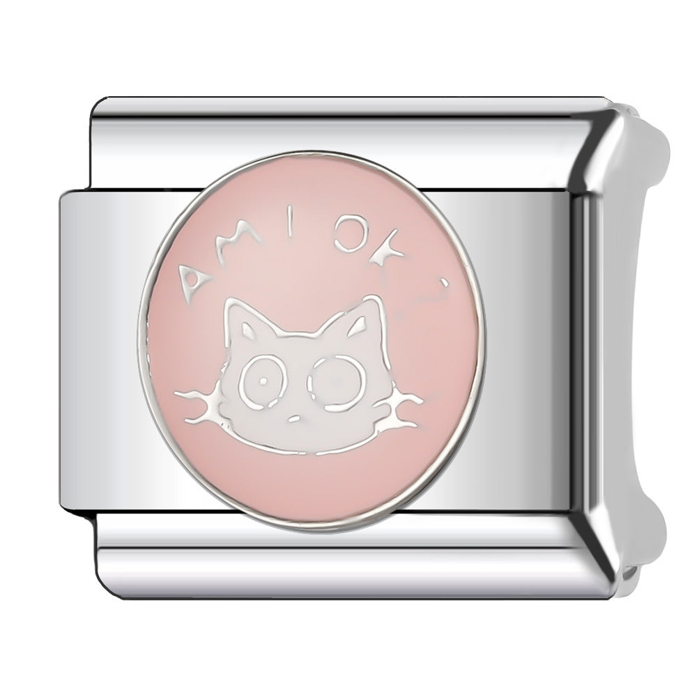 Wholesale Italian Charm Bracelet 9mm DIY Splicing Ocean Series Animal Stainless Steel Composable Bracelet