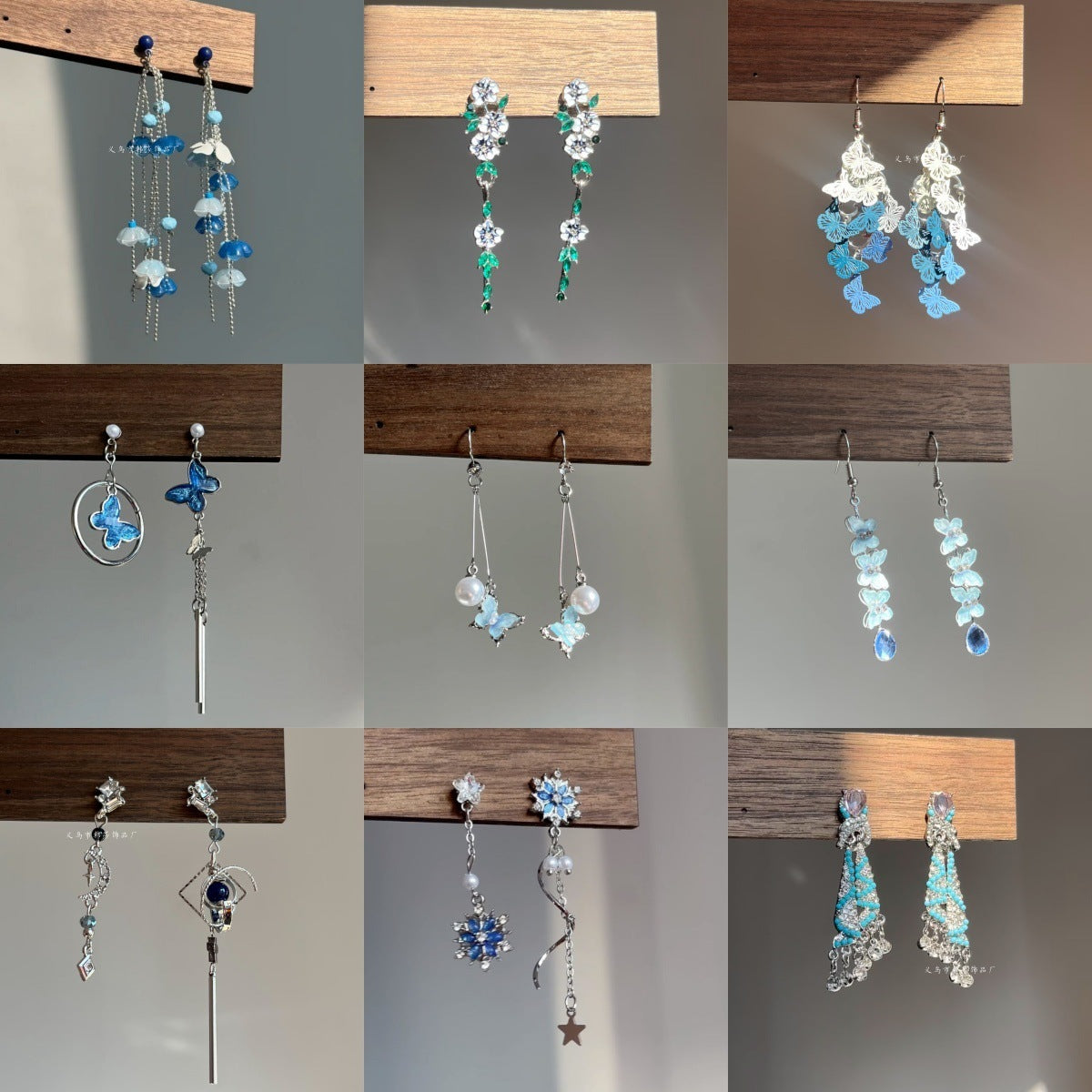 Wholesale Vintage Style Spring Butterfly Tassel Earrings
