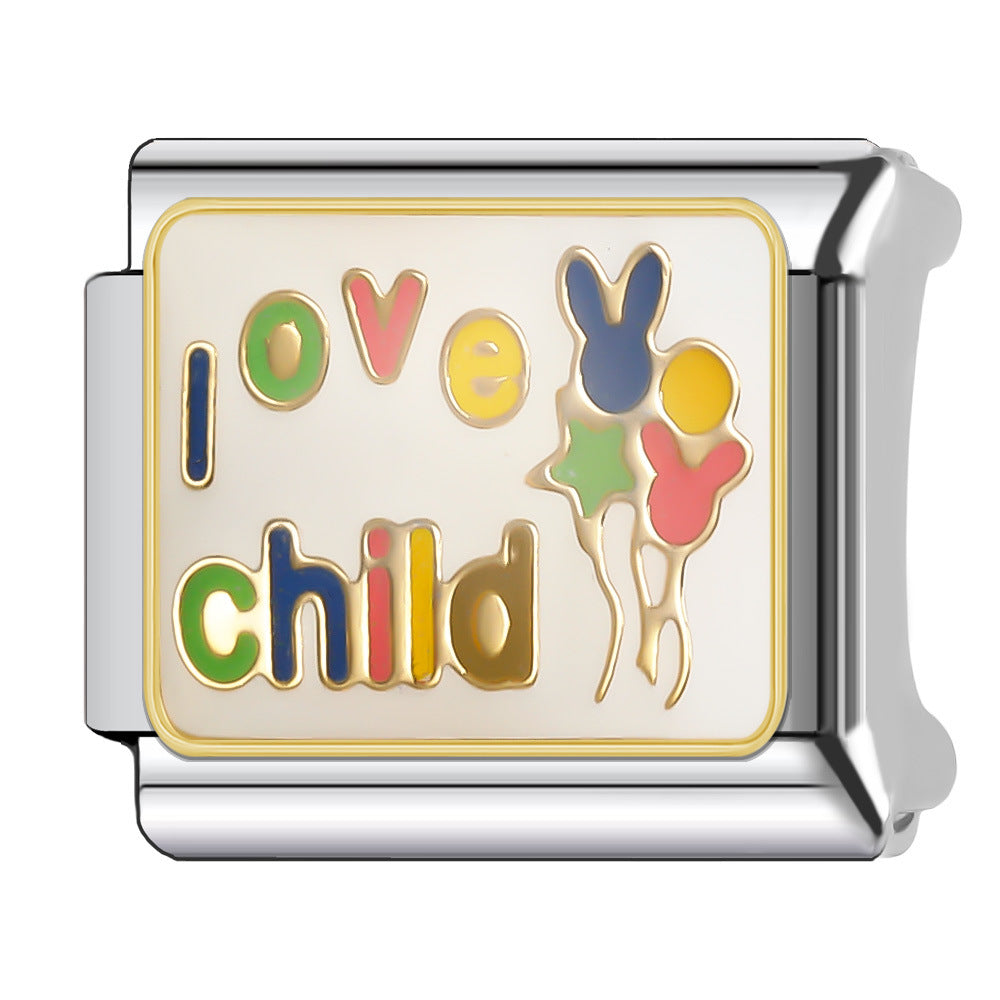 Wholesale Italian Charm Bracelet 9mm DIY Splicing Halloween Series Stainless Steel Composable Bracelet