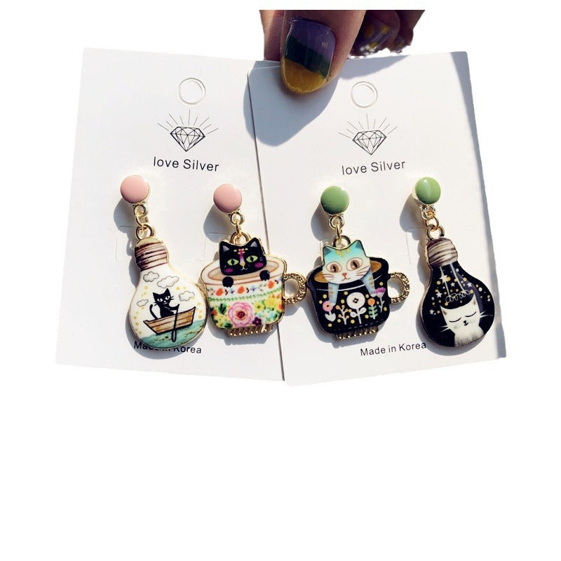 Wholesale Cartoon Cute Cat Earrings ACC-ES-XingJun002