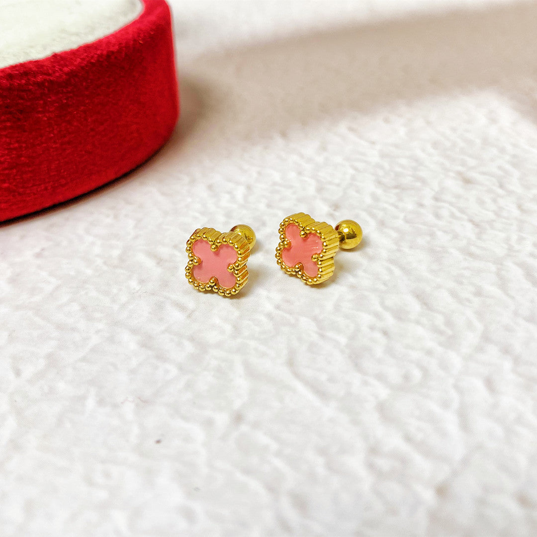 Wholesale Light Luxury Four-leaf Clover Earrings ACCVIP-ES-YZXW001