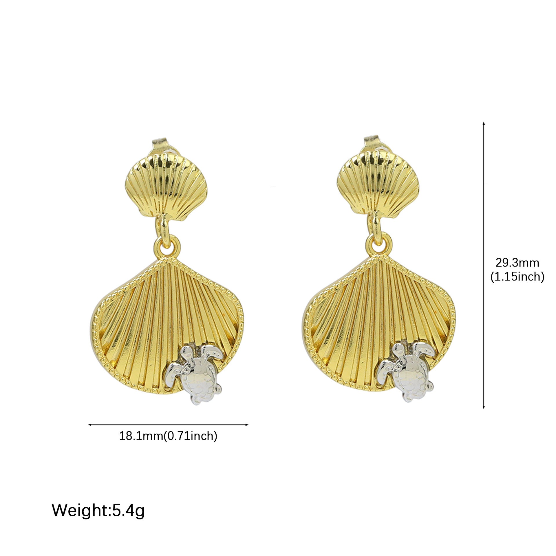 Wholesale Summer Ocean Beach Seashell Starfish Ladies'  High-End Earrings