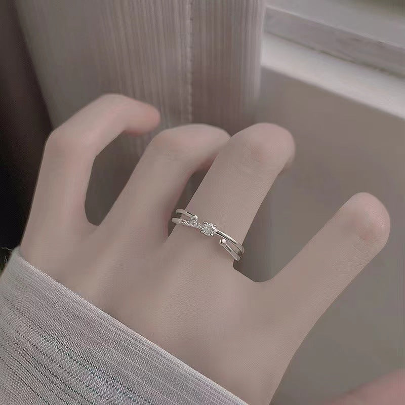 Wholesale Love and Deep Space  Snowflake Ring