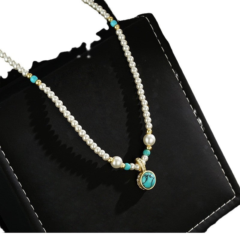 Wholesale Turquoise Pendant Pearl Luxury Necklace