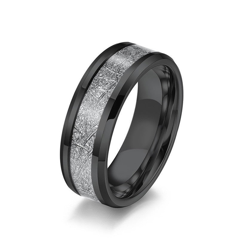 Wholesale  titanium steel ring men's rime grain glue  ring