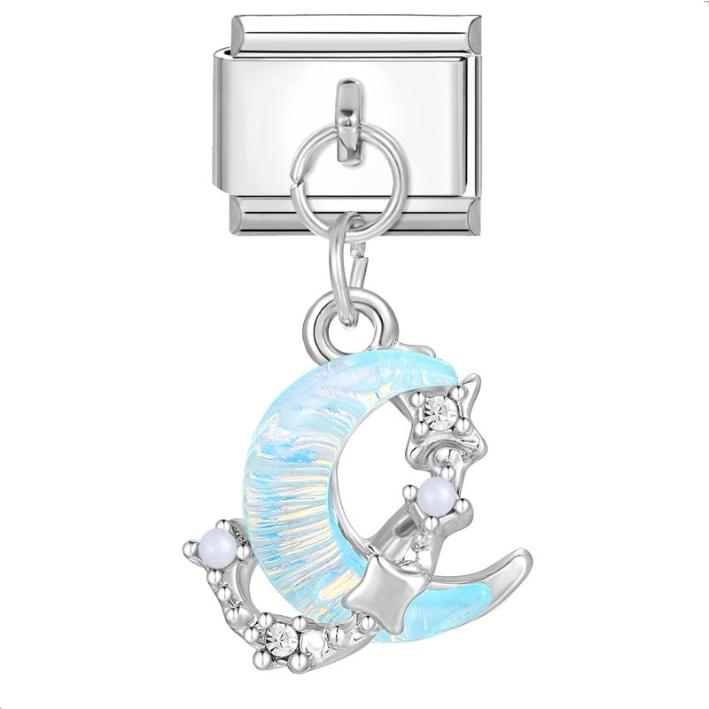 Wholesale Italian Charm Bracelet 9mm DIY Splicing Removable Stainless Steel Romantic Pendant Composable Bracelet