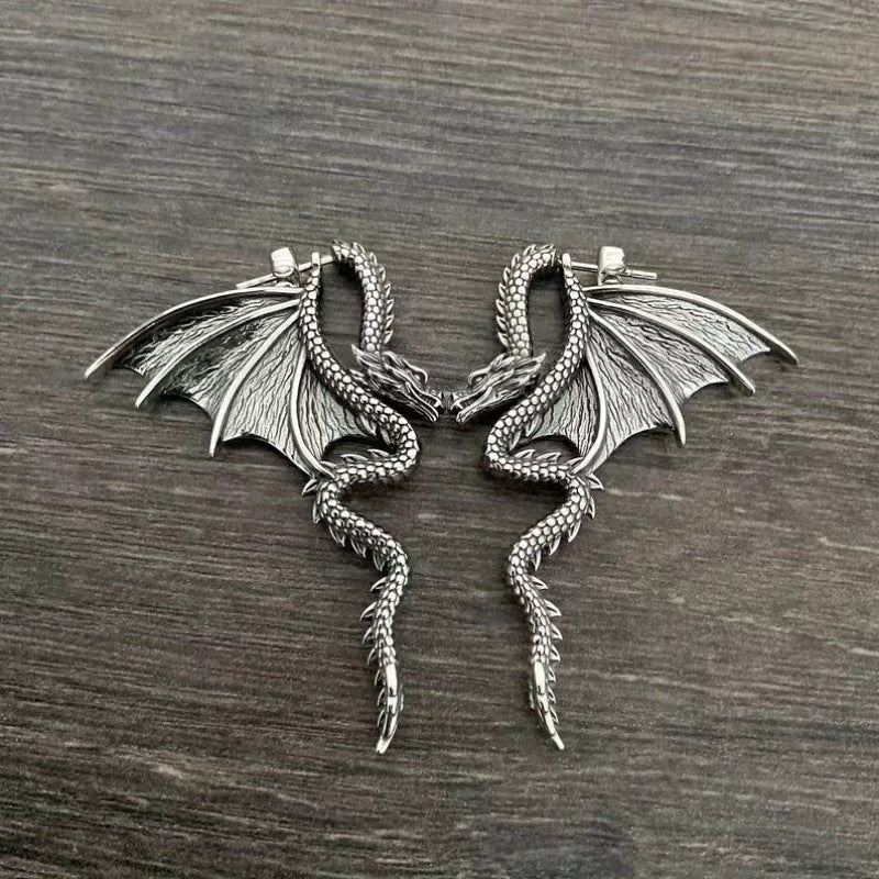 Wholesale  magic dragon detachable dark style earrings