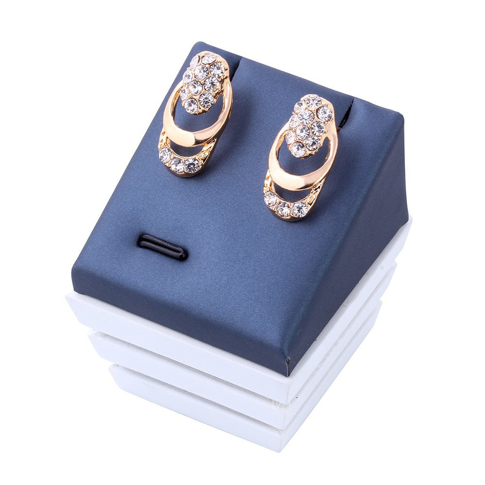 Wholesale  Gold Plated Exaggerated Crystal Jewelry suit