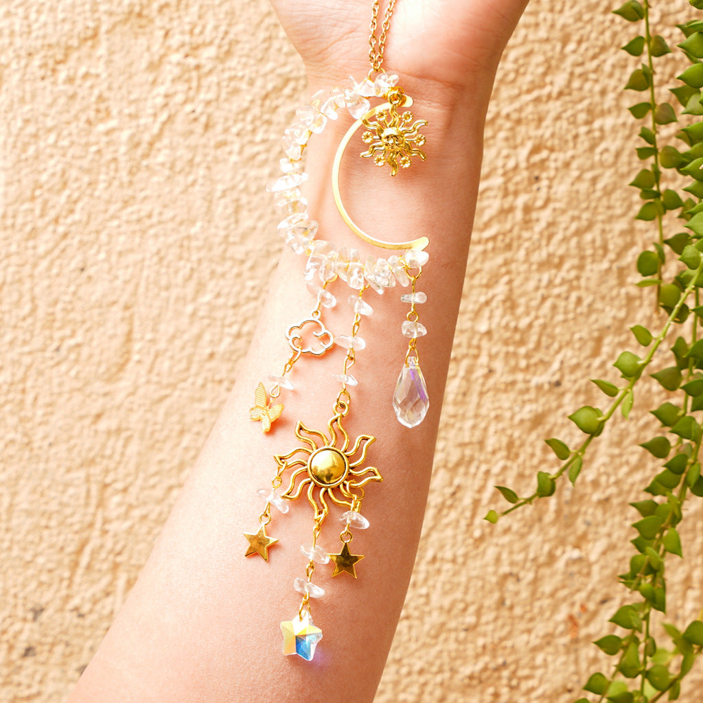 Wholesale Natural Crystal Gravel Sun Catcher Wind Chime ACC-WS-RongGuan002