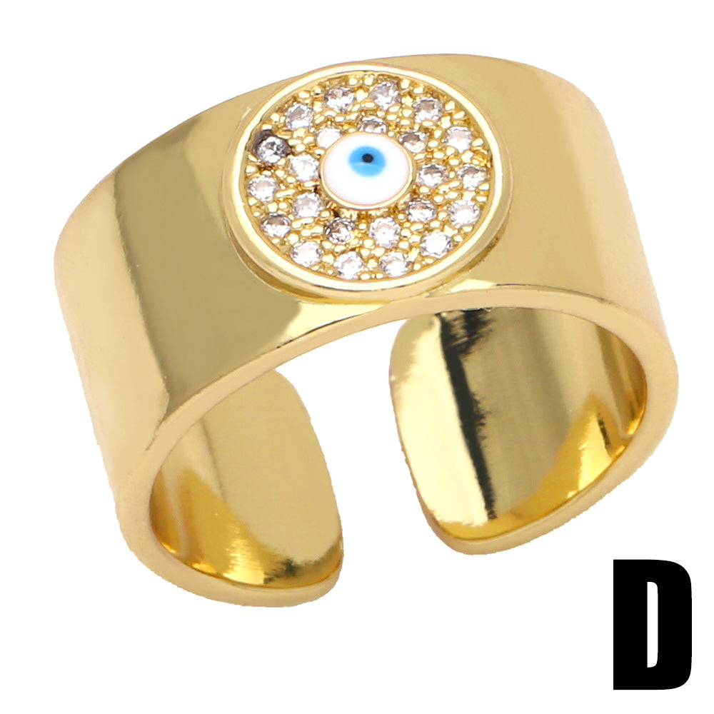 Wholesale Evil Eye Zirconia Open Ring
