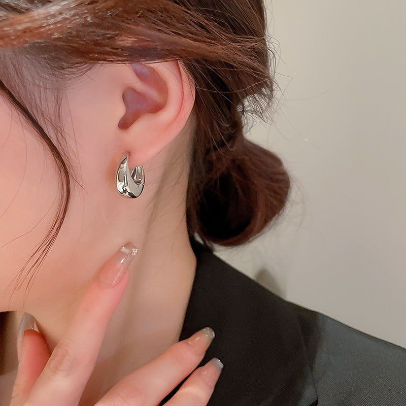 Wholesale  Metal U-shaped Geometric Ear Buckle Earrings