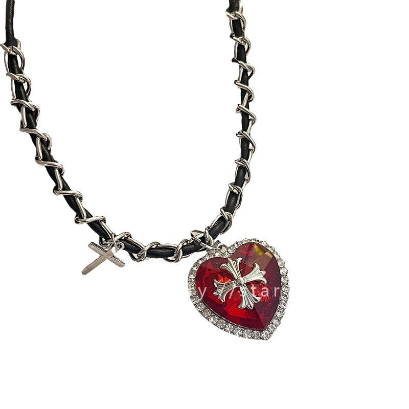 Wholesale   Love Beaded Clavicle Chain Necklace