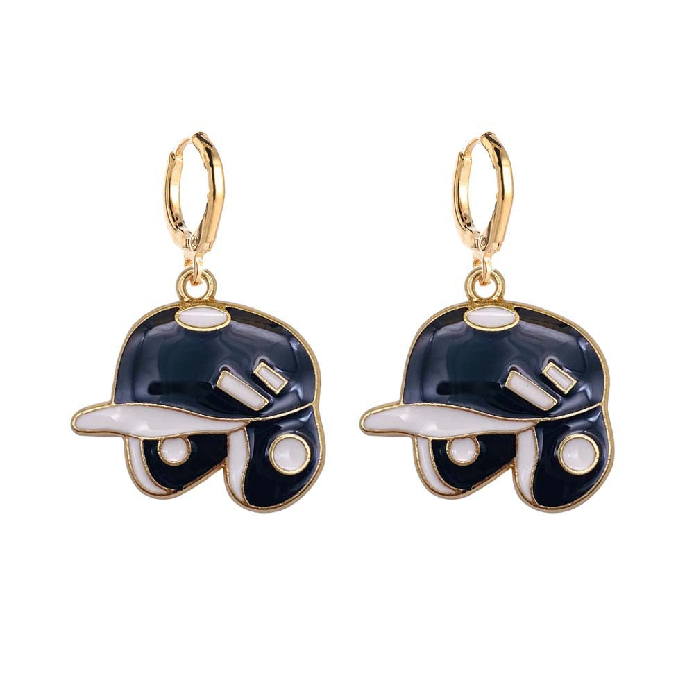 Wholesale Cartoon Baseball Hat Gloves Shoes Oil Drop Earrings ACC-ES-ChenY048