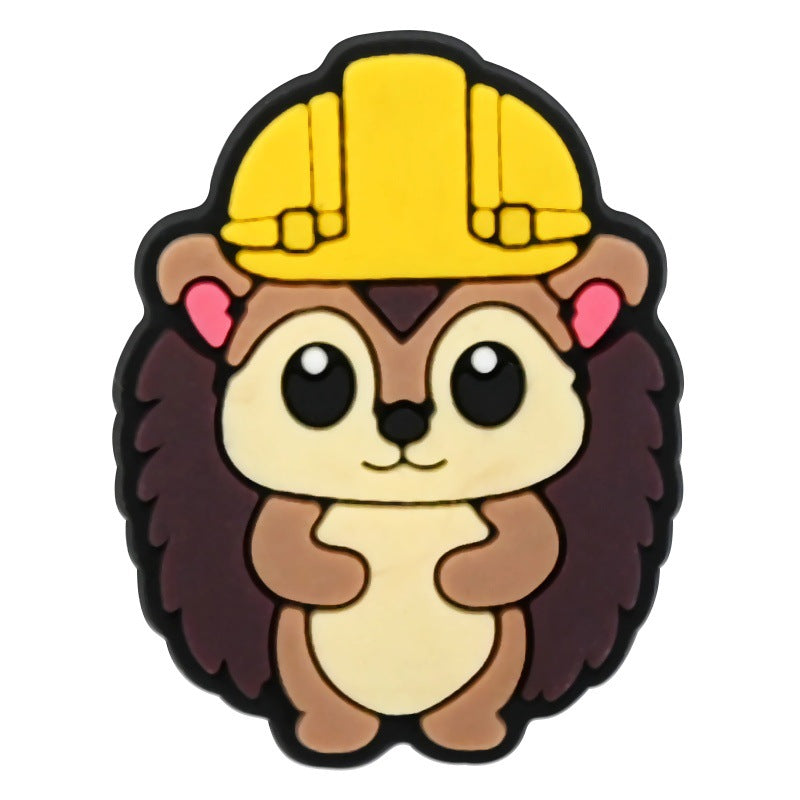 Wholesale Random 100pcs Cute cartoon animal series PVC Soft Rubber Shoe Buckle Decoration