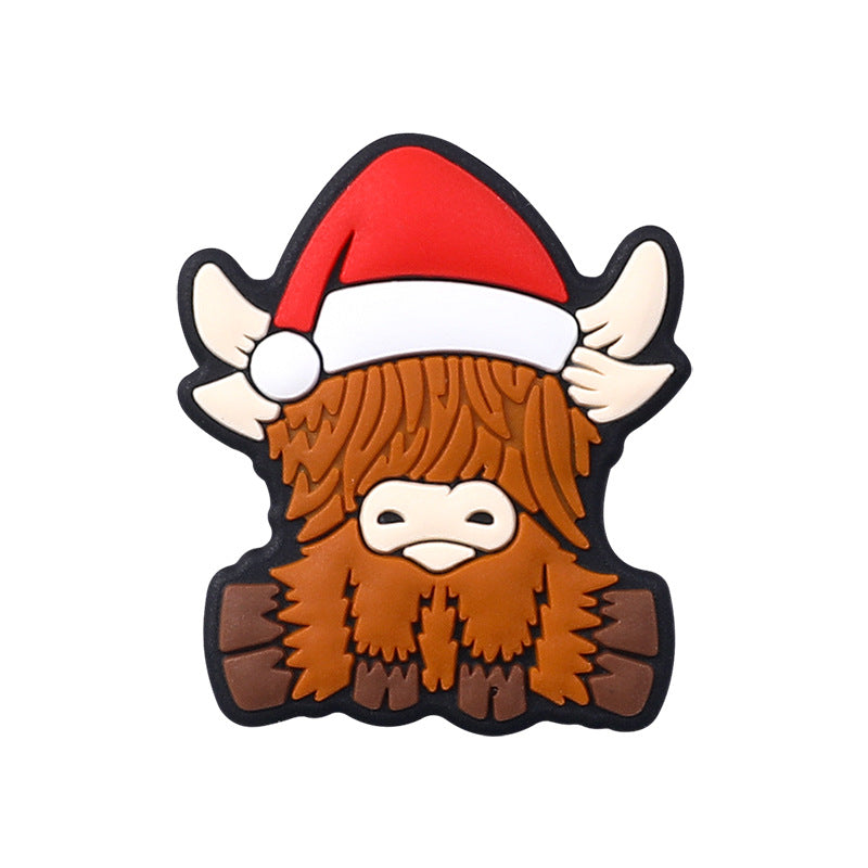 Wholesale 20pcs Christmas Santa Elk Silicone Focal Beads DIY Beaded Pen Accessories ACC-BDS-RongFa020