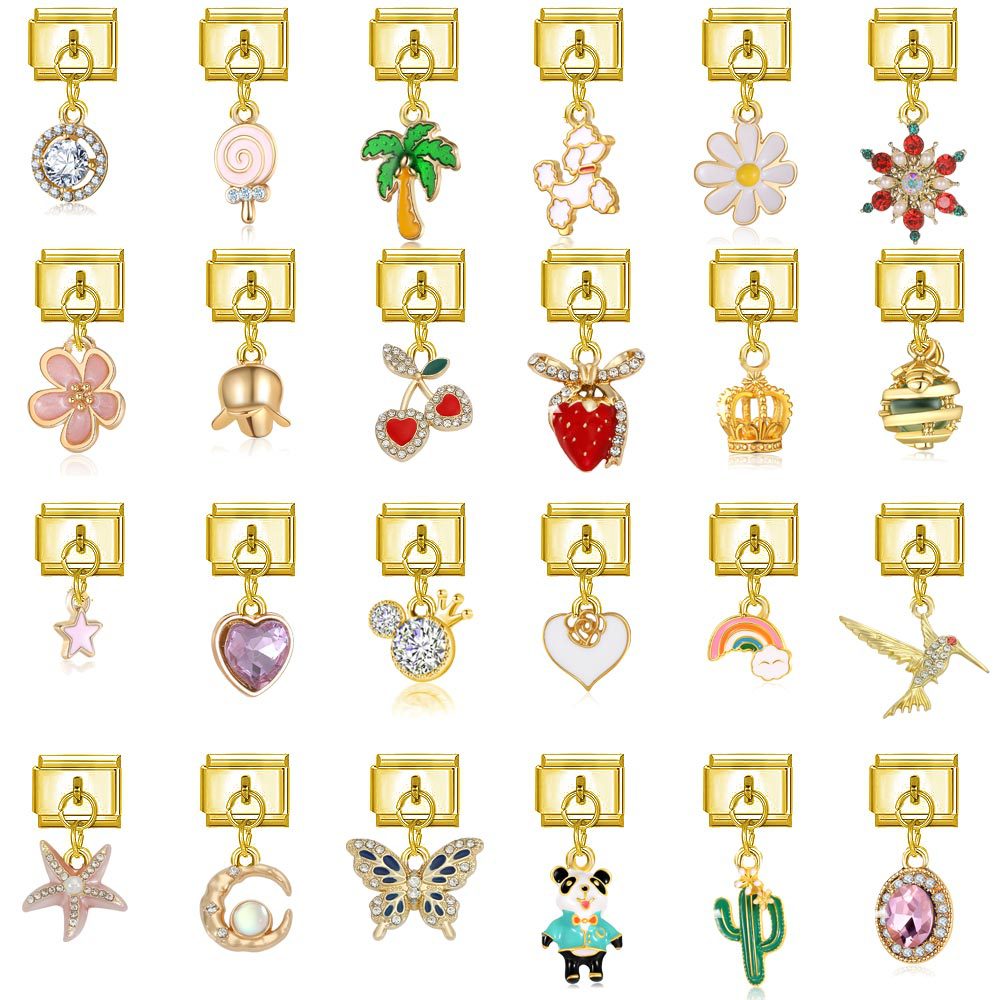 Wholesale 9mm Italian Charm Starter Bracelets DIY Pendant Style Stainless Steel Composable Bracelet