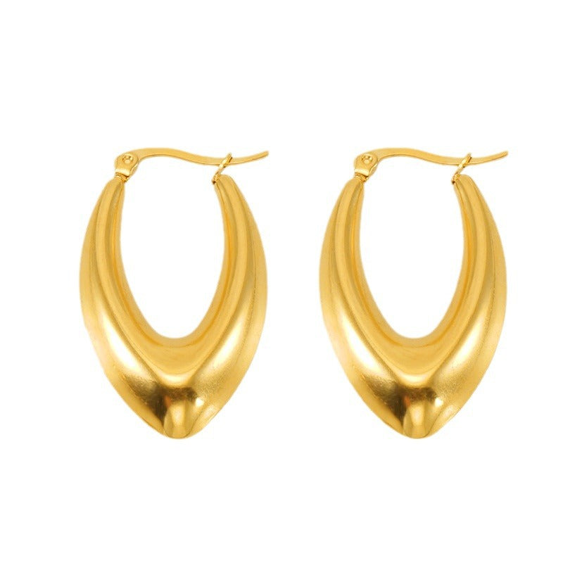 Wholesale stainless steel hollow earrings