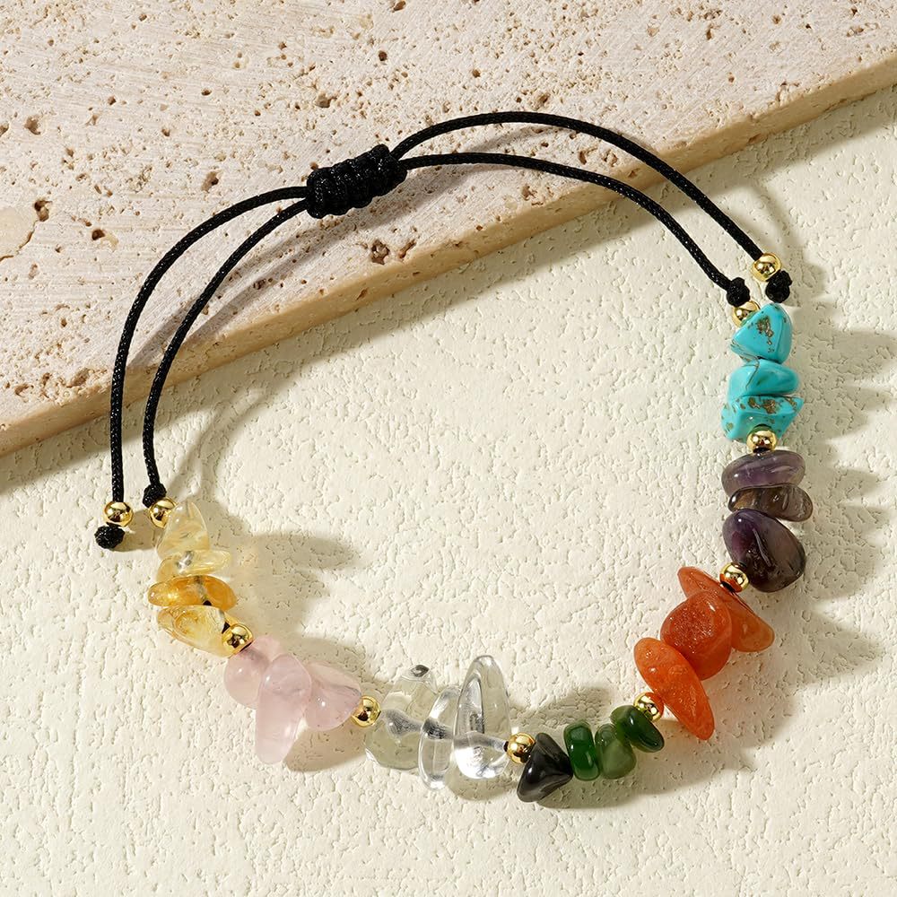 Wholesale Irregular Crystal Bracelet Turquoise Crystal Wax Beaded Adjustable  Bracelet