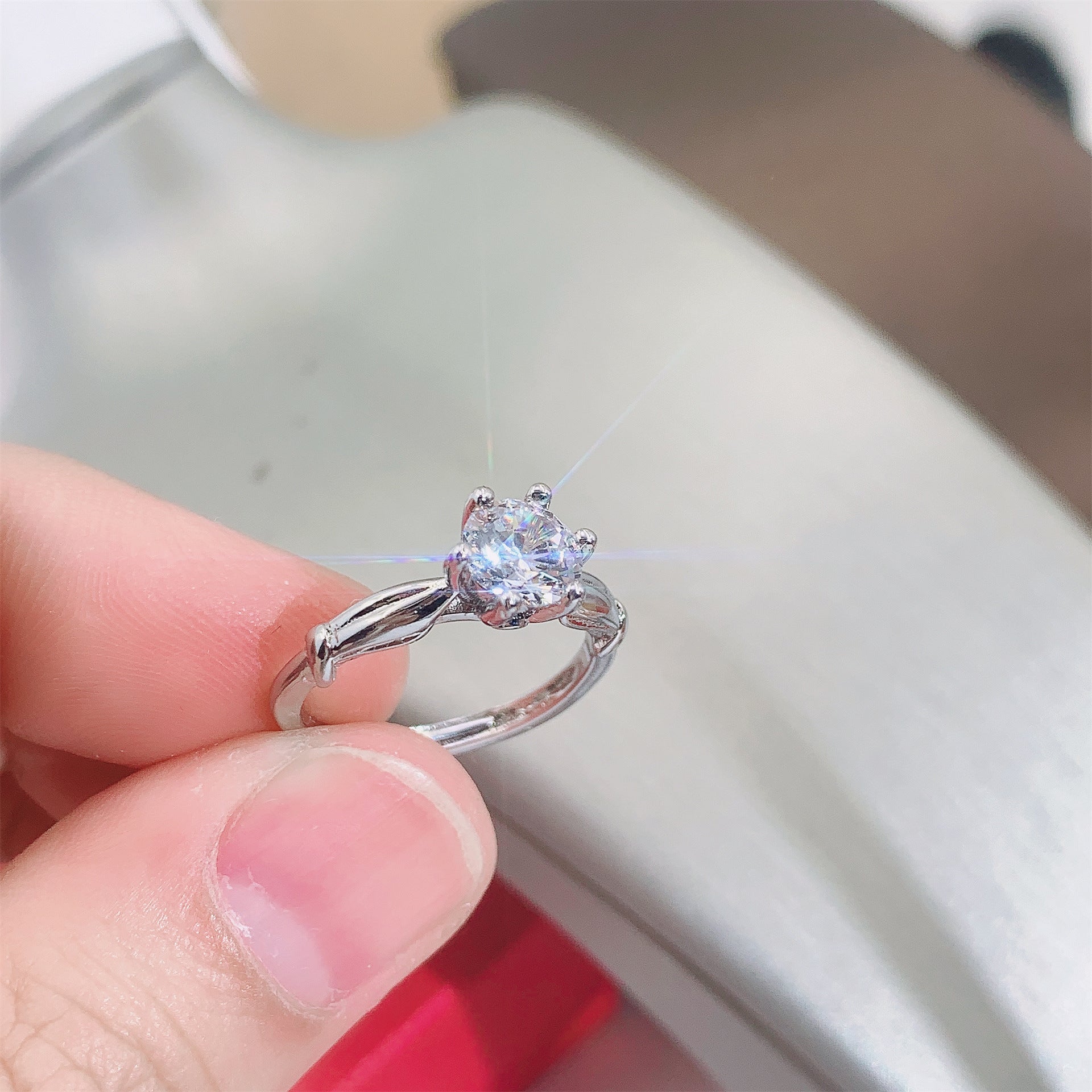 Wholesale Moissanite Diamond Adjustable Rings ACC-RS-Qichuang006