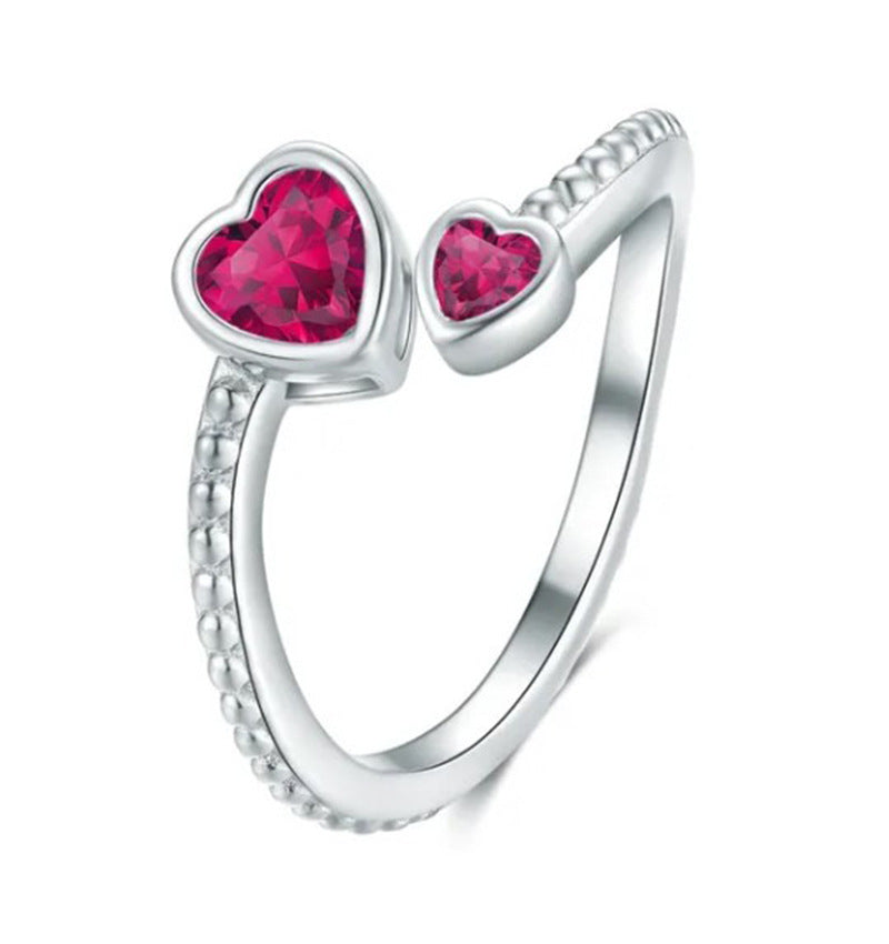 Wholesale  December birthstone lovers ring heart-shaped ring