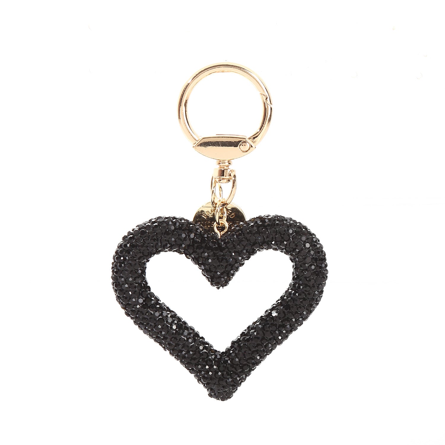 Wholesale Hollow Full Diamond Heart Rhinestone Keychain