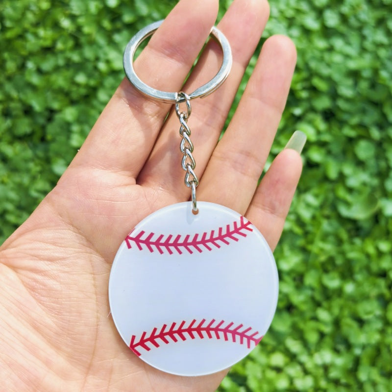 Wholesale Acrylic Football Baseball Basketball Rugby Volleyball Keychains ACC-KC-XiaoCha002