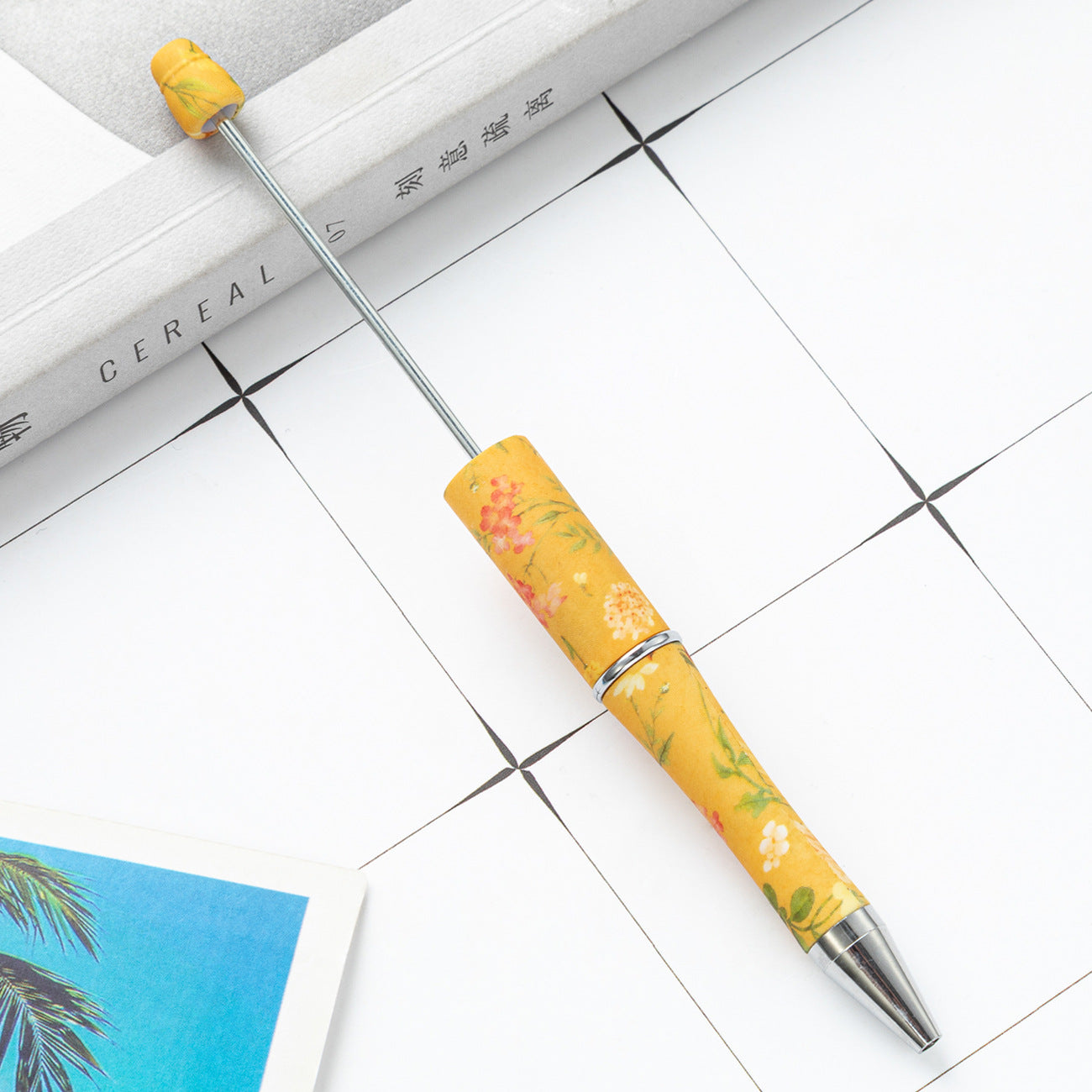 Wholesale Beadable Pens Cow Print Leopard Print Christmas Plastic Pen DIY for Beaded