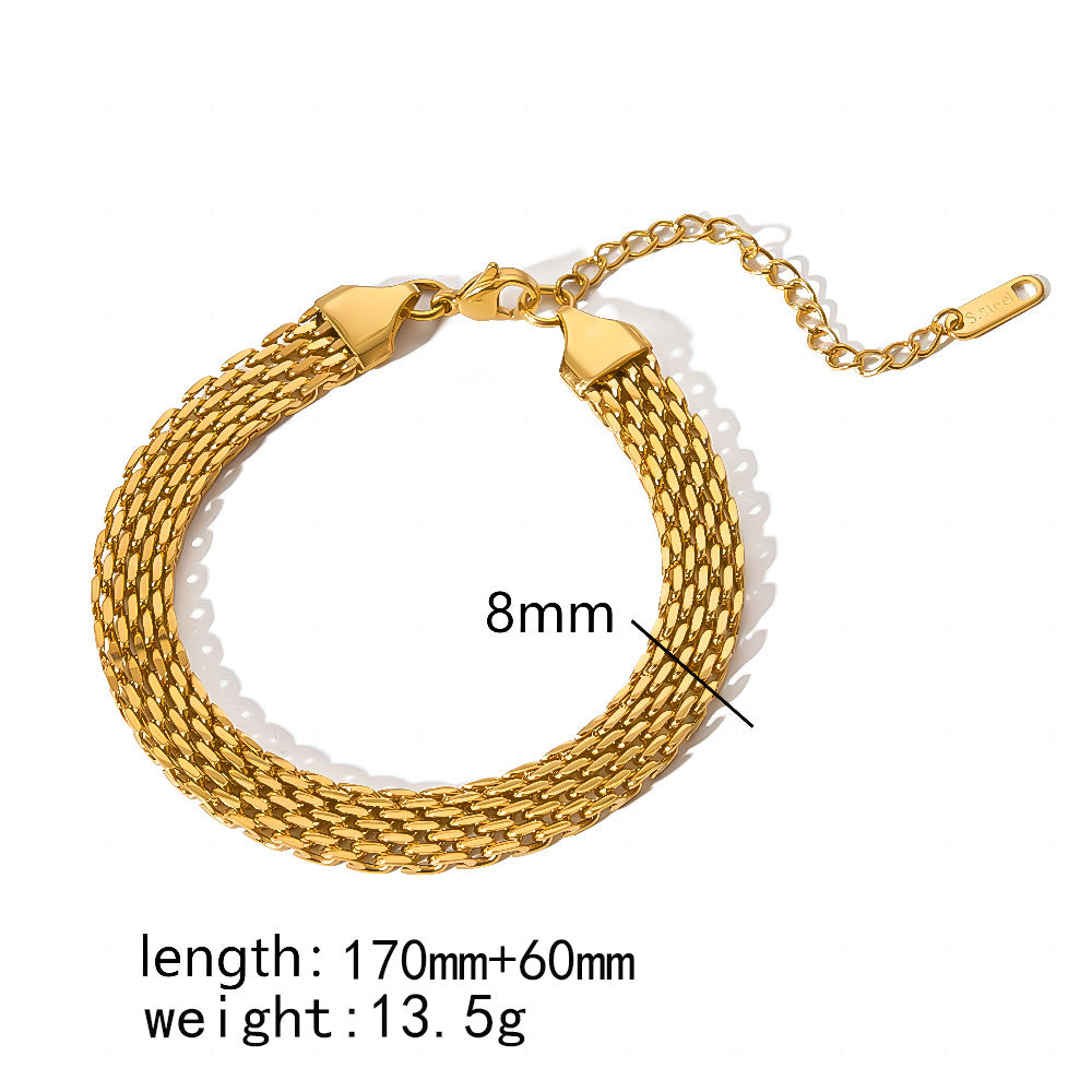 Wholesale DIY bracelet 18k gold stainless steel chain bracelet with a high-end feel