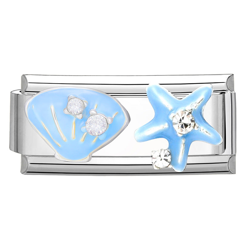 Wholesale 9mm Italian Charm Starter Bracelets DIY square section Creative Stainless Steel Composable Bracelet